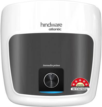 Hindware Smart Appliances Immedio Prime 15 L Storage Water Geyser | 5 Star BEE Energy Rating | Glassline Tanked