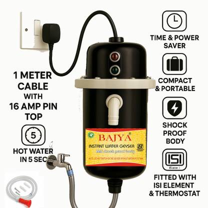 Bajya Etira Plus 3 Kw Electric Instant Heater 1 L Instant Water Geyser