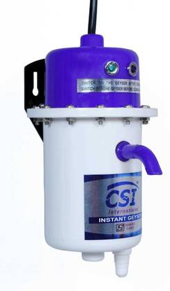 CSI INTERNATIONAL 1L INSTANT WATER PORTABLE HEATER GEYSER 3KW SHOCK PROOF BODY WITH INSTALLATION KIT 1 L Instant Water Geyser
