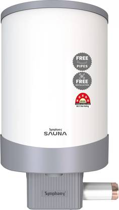 Symphony Sauna 25 L Storage Water Geyser Hair Fall Control Geyser | 5 Star BEE Energy Rating | PUROPOD: 9-Layer Advanced Water Filtration| with Free Pipes and Installation