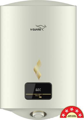 V-Guard 10 L Storage Water Geyser with Flexi Pipes (Victo DG 10L Litre, 5 Star, White)