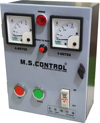 M S control 1.5 HP Automatic Panel For Single Phase For Submersible water filled pump. Water Pump Starter