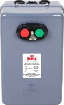 RC BENTEX Single Phase BPD Air Break DOL Submersible Control Starter 1 HP, 103000010 Water Pump Starter