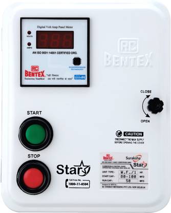 RC BENTEX Suraksha Star Submersible Control Panel 1 HP 6-10 A Submersible Water Pump