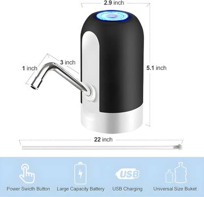 Filsfa Water Dispenser Pump with Portable C Type Charging Submersible Water Pump