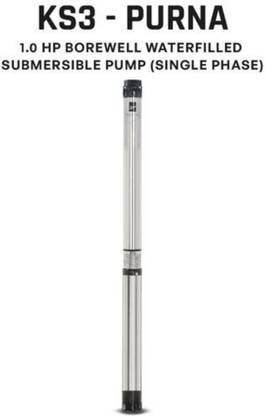 KIRLOSKAR BROTHERS LIMITED KS3 PURNA 60-1010, 1.0 HP, Single Phase, 220 Volts Submersible Water Pump