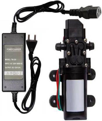 GoodsBazaar 4.5 LPM / 12v DC Battery Sprayer Motor Pump + Charger Adaptor 12 Volt DC 1.0 Amp Diaphragm Water Pump