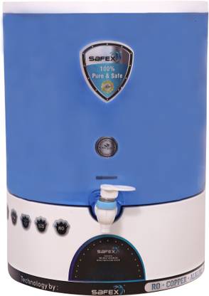 Safex Dolphin RO+ALKLINE+B-12+ACTIVE COPER+SF+CF+PH 7STAGE PURIFICATION(10 LTR) 10 L RO + Copper Water Purifier