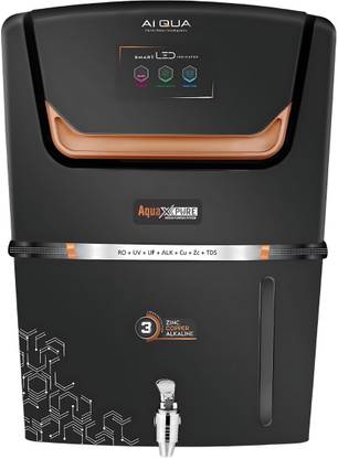 mclord AQUA AI BLACK 12000 L RO + UF + UV + Copper + Alkaline + Mineralizer Water Purifier