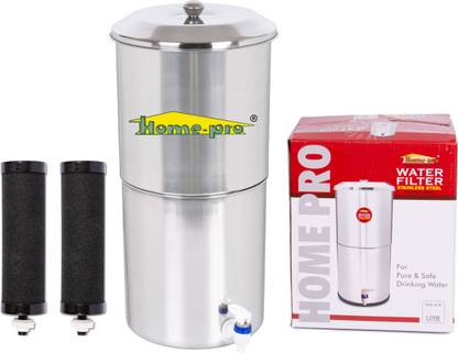 Home-pro Manual Water Filter | Carbon Candle For Fast Filteration | 27 Liter Capacity 27 L Gravity Based Water Purifier