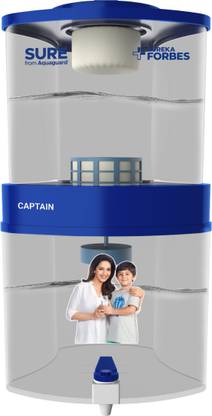 Aquaguard Sure Captain Positive Charge nano fiber technology 15 L Gravity Based Water Purifier