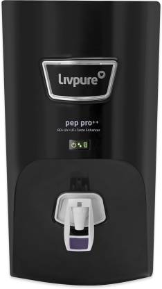 LIVPURE LIV-PEP-PRO-PLUS+ BLACK 7 L RO + UV + UF Water Purifier  (Black)