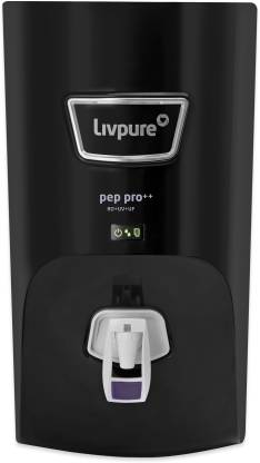 LIVPURE LIV-PEP-PRO-PLUS+ BLACK 7 L RO + UV + UF Water Purifier Suitable for all - Borewell, Tanker, Municipality Water