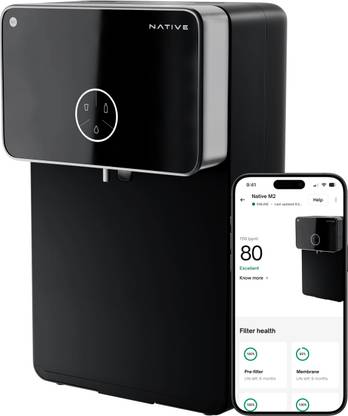 NATIVE By Urban Company M2 | Needs no service for 2 years | 10-stage Purifier 8 L RO + UV + Minerals + Alkaline Water Purifier Smart IoT Features