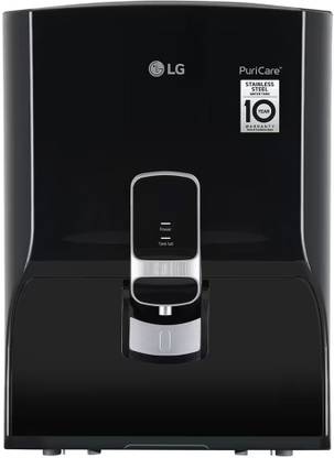 LG WW131NP 8 L RO Water Purifier Dual Protection Airtight Stainless Steel Tank | Pre-Sediment Filter Free | Multi Stage Filtration | Wall Mount | Suitable for all - Borewell, Tanker, Municipality Water