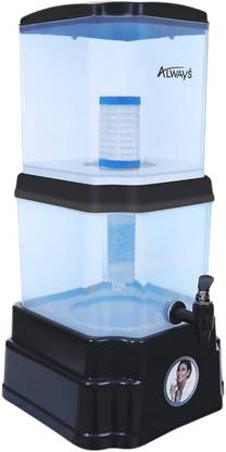 Always Gravity filter Water Purifier 15L Storage | black 15 L Gravity Based Water Purifier