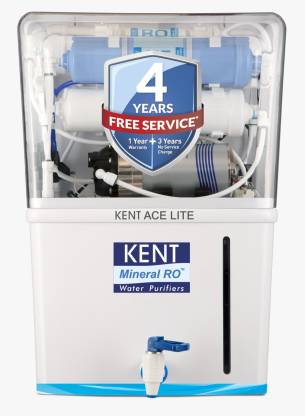 KENT Ace Lite 8 L RO + UF + TDS Water Purifier Suitable for all - Borewell, Tanker, Municipality Water