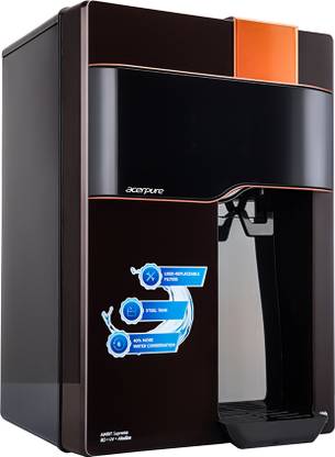 acerpure Amrit Supreme | DIY Fliter Replacement | 24 Months Free Fliter 6.5 L RO + UV + Alkaline Water Purifier Stainless Steel Tank | 8 Stage Purification | Suitable for Borewell, Tanker & Municipal Water