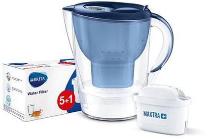 BRITA Combo pack of Marella XL Water Filter Jug 3.5L Blue & 6pc Cartridge 3.5 L Gravity Based Water Purifier
