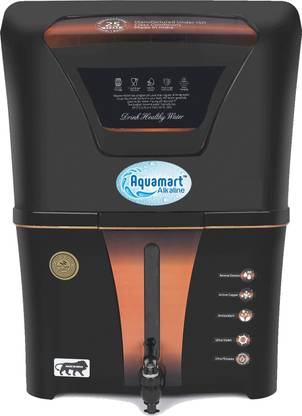 Aquamart Ro Water purifier Bio Alkaline with Aqua Copper Infuser+TDS Controller for 12 L RO + UV + UF + TDS + Alkaline Water Purifier