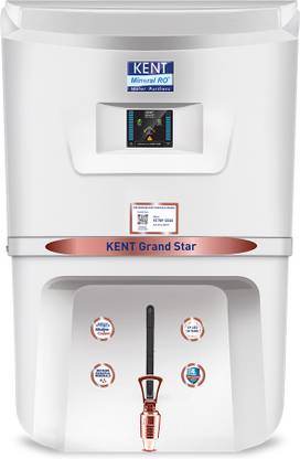 KENT GRAND STAR 9 L RO + UV + UF + TDS Control + UV in Tank Water Purifier Suitable for all - Borewell, Tanker, Municipality Water