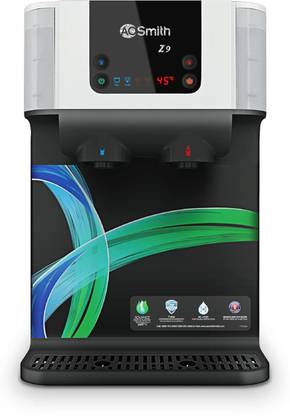 AO Smith Z9 10 L RO + SCMT Water Purifier | Hot + Normal Water| Baby-Safe Water with 8 Stage Purification| One Touch Dispensing| Wall Mount + Table Top Placement| Suitable for all - Borewell, Tanker, Municipality Water