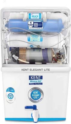 KENT ELEGANT LITE 8 LTR 8 L RO + UF + TDS Water Purifier Suitable for all - Borewell, Tanker, Municipality Water