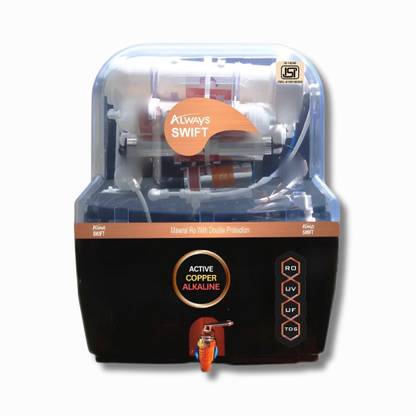 Always Swift Copper 7 Stage Water Puriffication 15 L RO + UV + UF + Copper + TDS Control Water Purifier