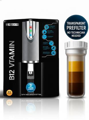 AquaActive MistyROPHUVALKBlack 10 L RO + UV Water Purifier