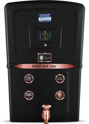 KENT Ace Star - B//111109B ACE Star 8 L RO + UV + UF + Alkaline + Copper + TDS Control + UV LED Water Purifier Auto Flush|9L|20 LPH| Ideal For Borewell/Tanker/Municipal Water
