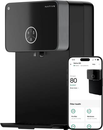 NATIVE By Urban Company M2 | Needs no service for 2 years | 10-stage Purifier 8 L RO + UV + Minerals + Alkaline Water Purifier Smart IoT Features