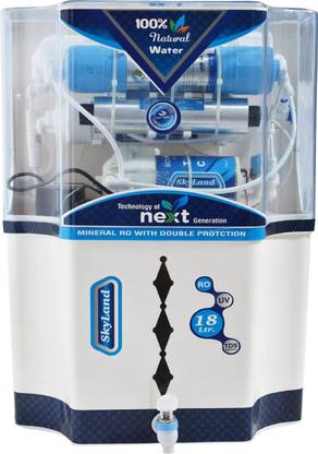 AQUA SKYLAND Model 18 L ALKALINE INE B12 18 L RO + UV + UF + TDS Water Purifier