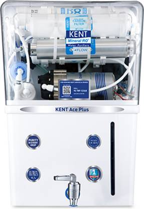 KENT ACE Plus 8 L RO + UV + UF + TDS Control + UV in Tank Water Purifier Suitable for all - Borewell, Tanker, Municipality Water