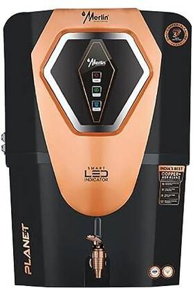 NILE Merlin - Fully Automatic Water Purifier with LED Indicator 15 L RO + UV + UF + TDS + ALK + Copper Water Purifier