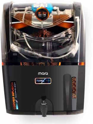 MarQ by Flipkart Innopure Crux 15 L RO + UV + UF + Copper + TDS Control Water Purifier with Prefilter  (Black)