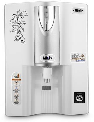 Blair MISTY HIGH TDS BIS APPROVED ( IS 16240 ) CM/L-8530125412 15 L RO + UV + UF + TDS Control + Alkaline + UV in Tank Water Purifier