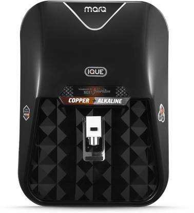 MarQ by Flipkart IQUE COPPER ALKALINE 14 L RO + UV + UF + TDS + ALK + Copper Water Purifier with Prefilter  (Black)