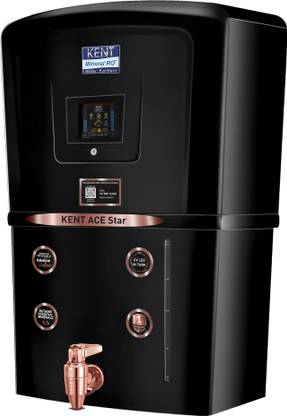 KENT Ace Star - B//111109B ACE Star 8 L RO + UV + UF + Alkaline + Copper + TDS Control + UV LED Water Purifier Auto Flush|9L|20 LPH| Ideal For Borewell/Tanker/Municipal Water
