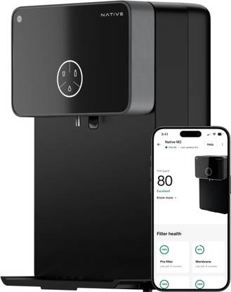 NATIVE By Urban Company M2 | Needs no service for 2 years | 10-stage Purifier 8 L RO + UV + Minerals + Alkaline Water Purifier Smart IoT Features
