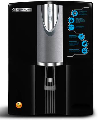 AquaActive RO+UV+PH+B12+TDS Adjuster 10 L RO + UV + CU Guard + Alkaline Enhancer + Mineral Water Purifier
