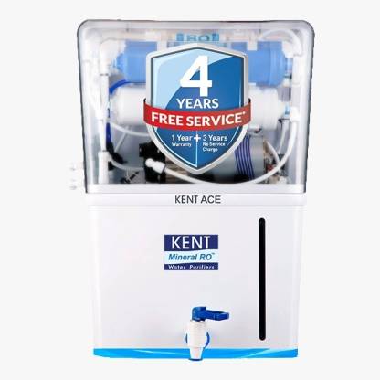 KENT Ace 8 L RO + UV + UF + TDS Water Purifier Suitable for all - Borewell, Tanker, Municipality Water