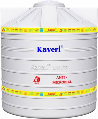 Kaveri 4 Layers Tank Safe for Drinking Water Insect & Rust Proof for Buildings 2000 L Water Tank