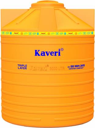 Kaveri 3 Layer Tank Safe for Drinking Water Insect & Rust Proof for Buildings 3000 L Water Tank
