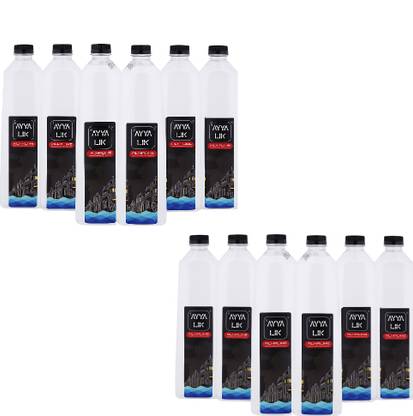 Avyalik 1 Litre Drinking Water in Plastic Bottle (Pack of 12) Mineral Water