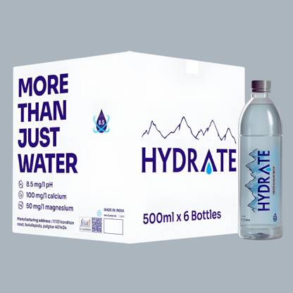 HYDRATE Ionized Alkaline Water With Essential Nutrients and Perfectly Balanced pH 8.5 Mineral Water