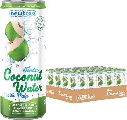 Newtreo Tender Coconut Water with Pulp | No Added Sugar | 250ml × 24 Pc Vitamin Water