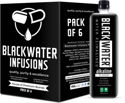 black water BLACK Alkaline Water,pH 8+ & Trace Minerals. BLACK ALKALINE (6 x 700 ml) Treated Water