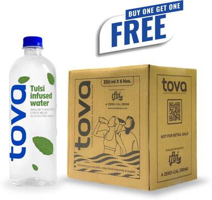 Tova Tulsi Infused Water | Builds Immunity & Wellness | Based on Ayurveda Flavored Water