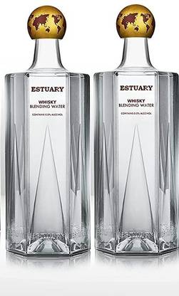 Estuary Whisky Blending Water 750ml, Pack-of-2 Glass Bottles, Treated Water