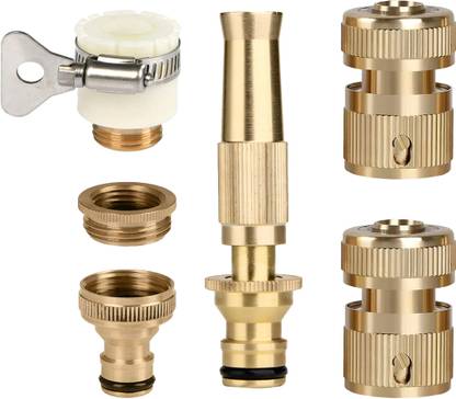 Zorbes 5 in 1 Set Universal Tap Connector,Tap Connector Brass Adapter Quick Release Watermeter